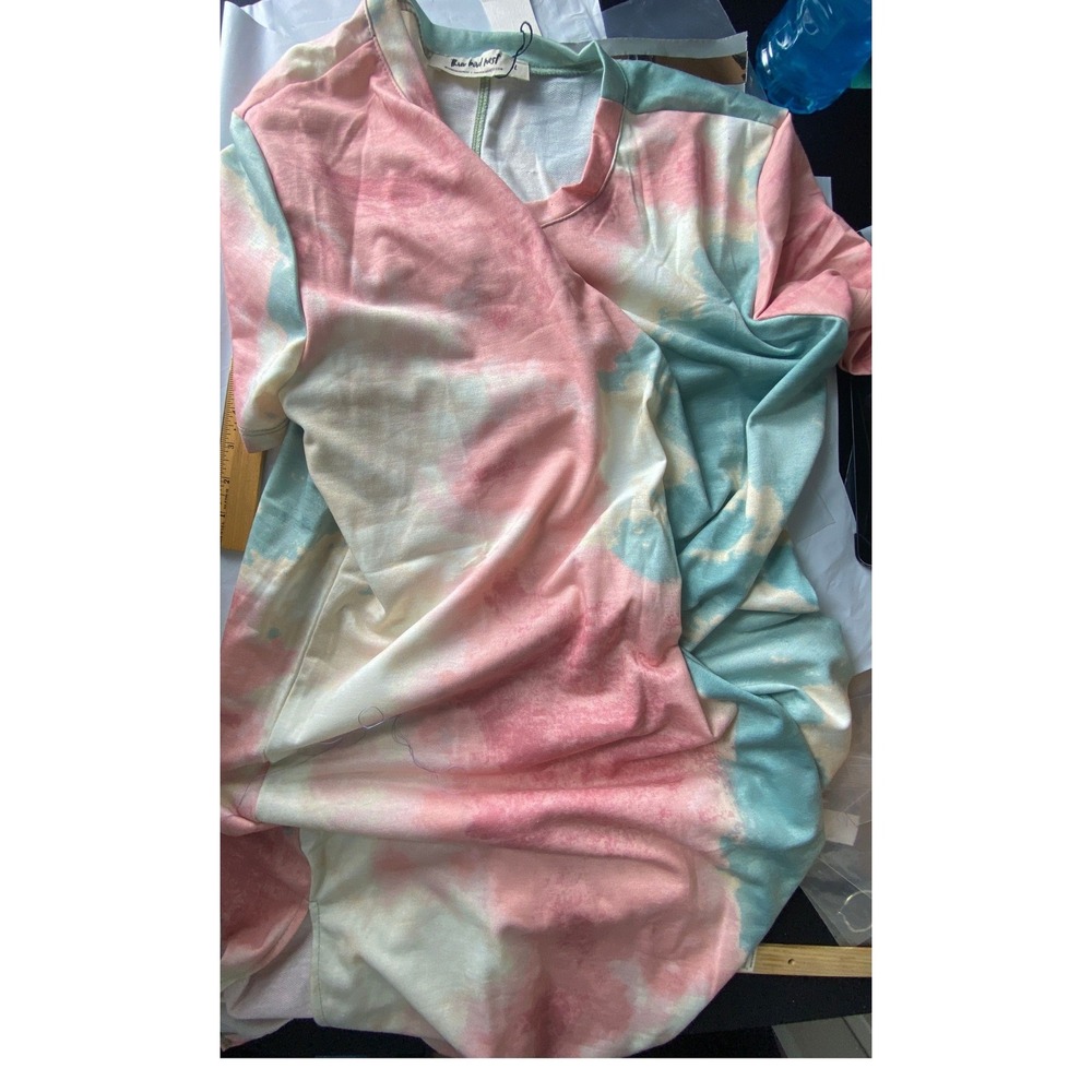 Three Bird Nest Pink, Blue & Cream Tie-Dye Sweatshirt